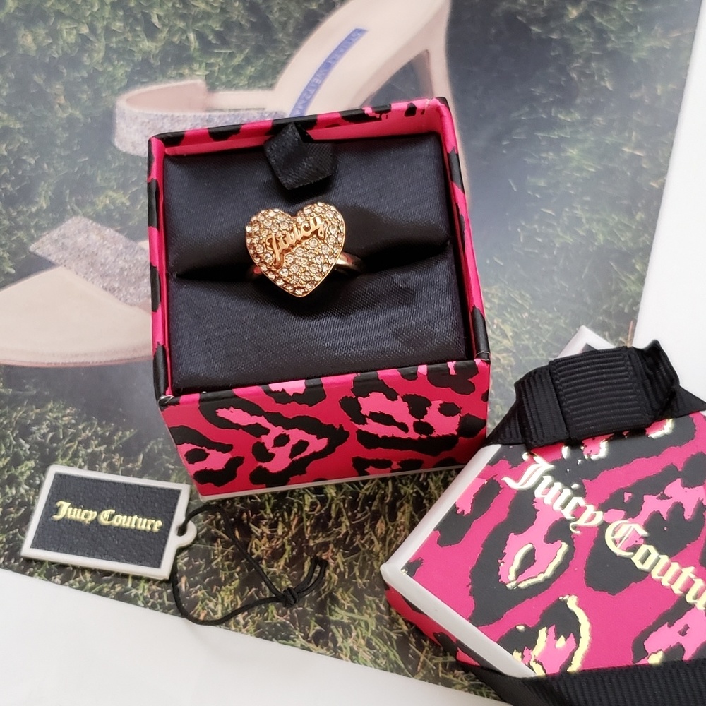 Juicy Couture Pave Heart Ring